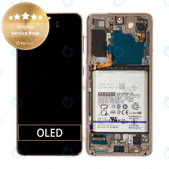 Samsung Galaxy S21 G991B - LCD Display + Touch Screen + Frame + Battery (Violet) - GH82-27254B Genuine Service Pack