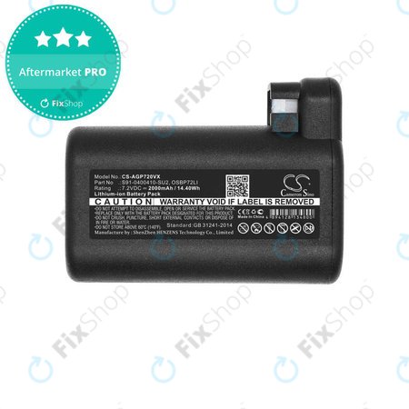 AEG RX-series, Electrolux E, P-series - Battery S91-0400410-SU2, OSBP72LI, OSBP72LI25 Li-Ion 7.2V 2000mAh HQ