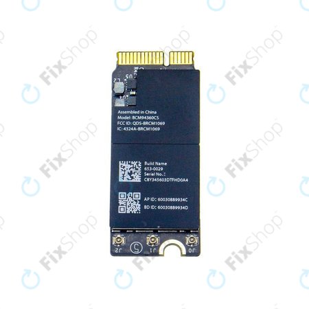 Apple MacBook Pro 13" A1502 (Late 2013 - Mid 2014), 15" A1398 (Late 2013 - Mid 2014), Mac Mini A1347 (Late 2014) - AirPort Wireless Network Card BCM94360CS