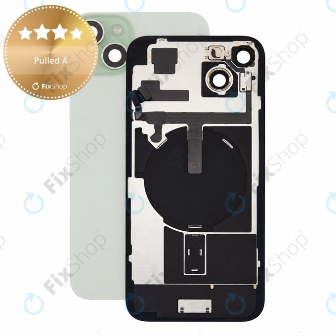 Rear Housing Glass for iPhone 15 Plus, Green, Pulled A