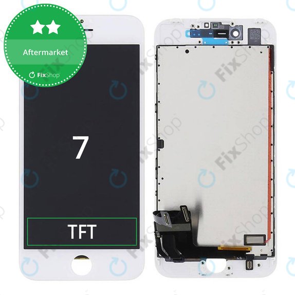 Display for iPhone 7, White, Touch Screen with Frame