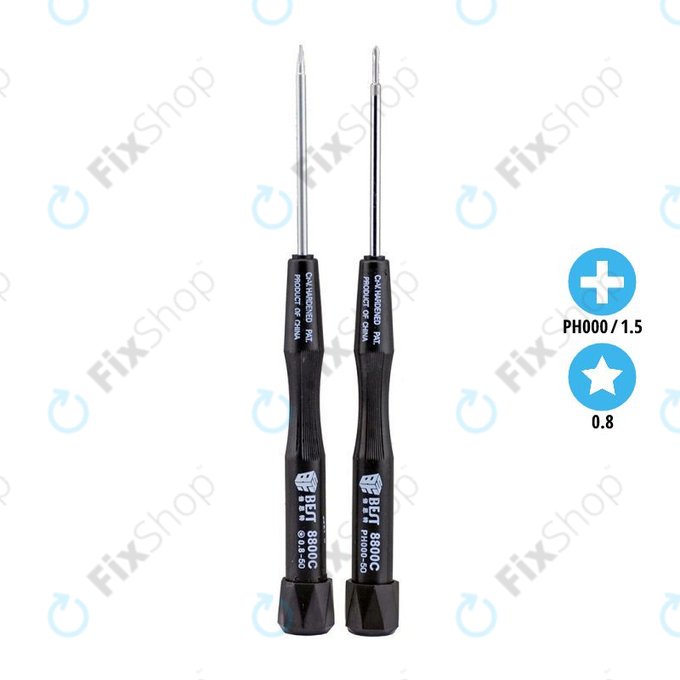 Best 8800C - Screwdrivers - Pentalobe PL1 (0.8mm) + Phillips PH000 (1.5mm)