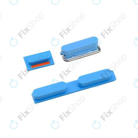 Apple iPhone 5C - Side Buttons Set - Power + Volume + Mute (Blue)